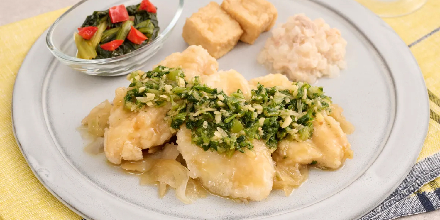 白身魚の生姜醤油