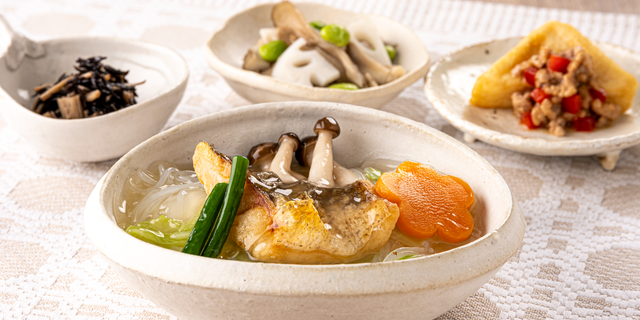 白菜と白身魚の中華煮込み