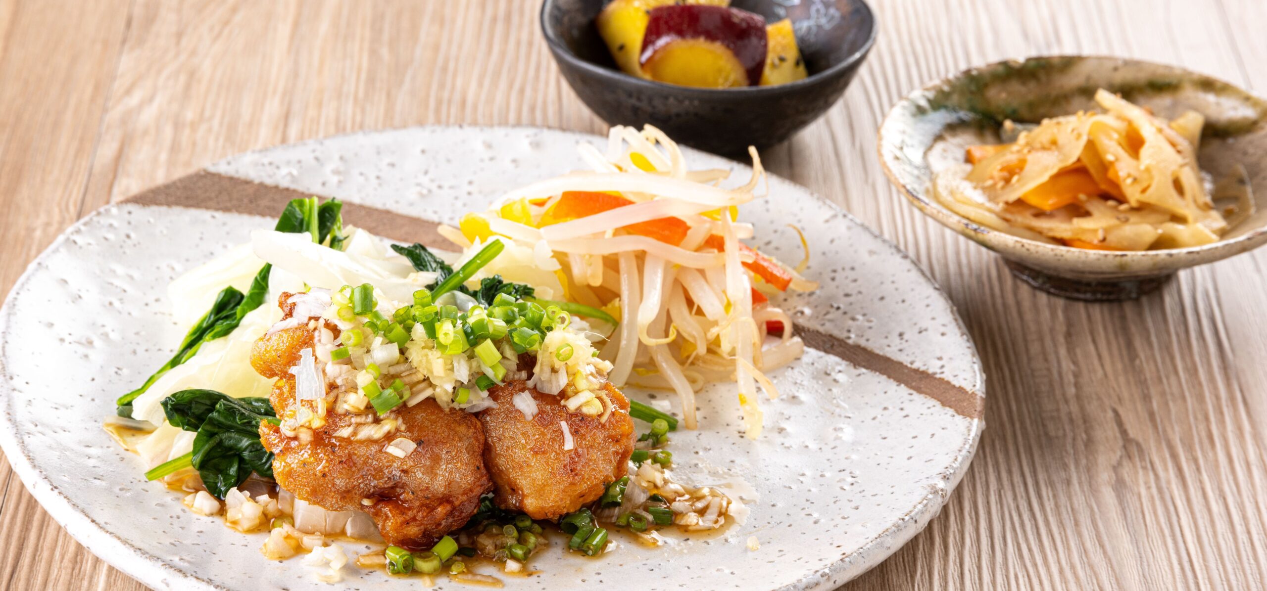 ねぎたっぷり香味タレの唐揚げ